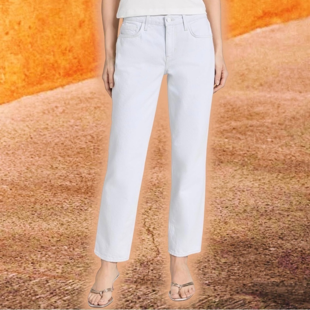 NWT L’AGENCE ‘Mateo’ Mid-Rise Slouchy Straight Leg Jeans in “Blue Frost” Size 24